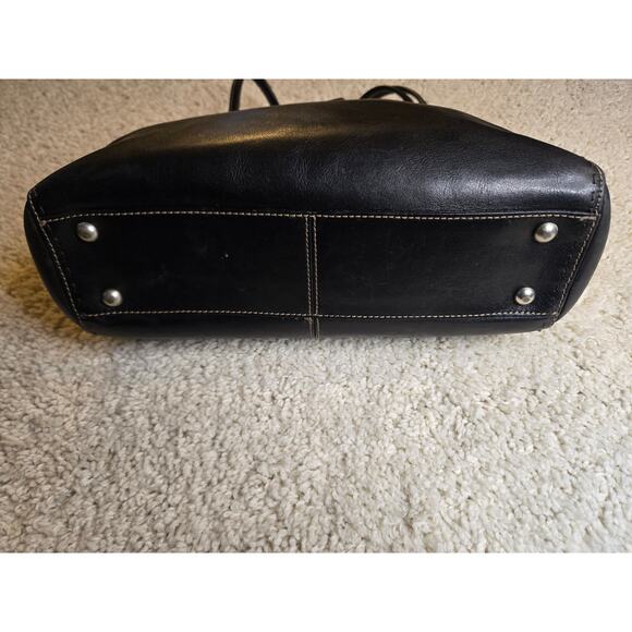 Fossil Vintage Smooth Black Leather Purse Handbag - Picture 8 of 16